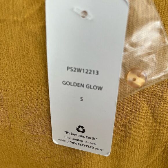 New with tags Pink Rose gold rayon knot front top with cap sleeve, size S - Picture 7 of 7